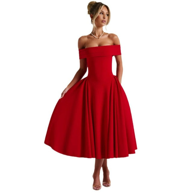 Midi-Kleid Elegant Blau