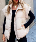 Damen gestepptes ärmelloses Vest