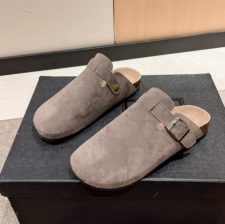 ShopNory | Lässige Wildlederclogs Mit Schnallenriemen Für Herren