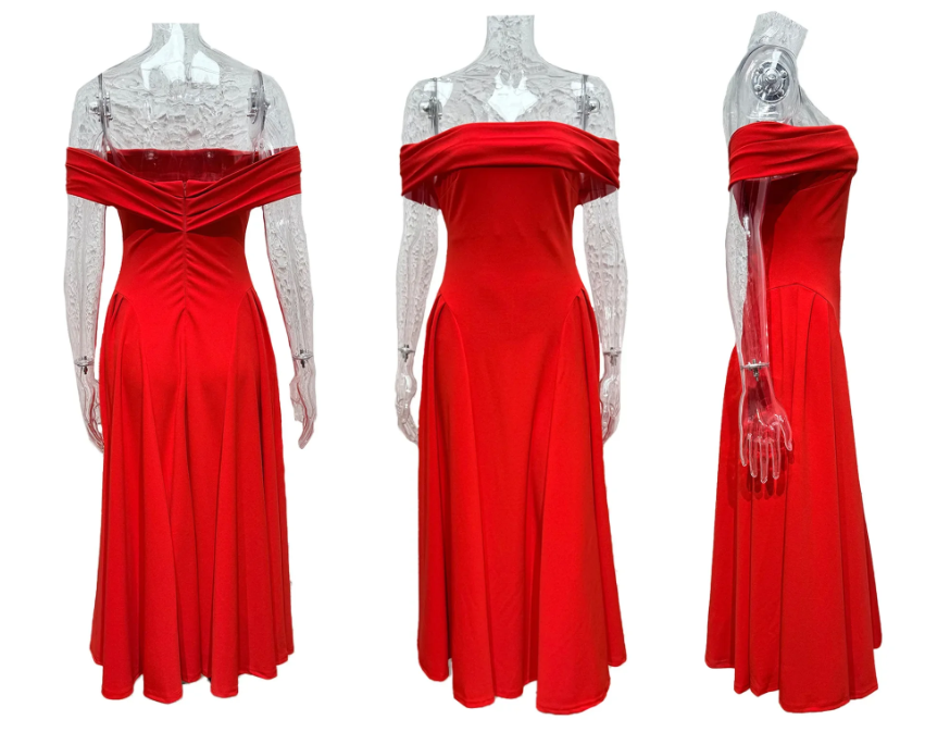 Midi-Kleid Elegant Blau