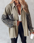Kontrastierende Paillettenjacke für Den Frühling