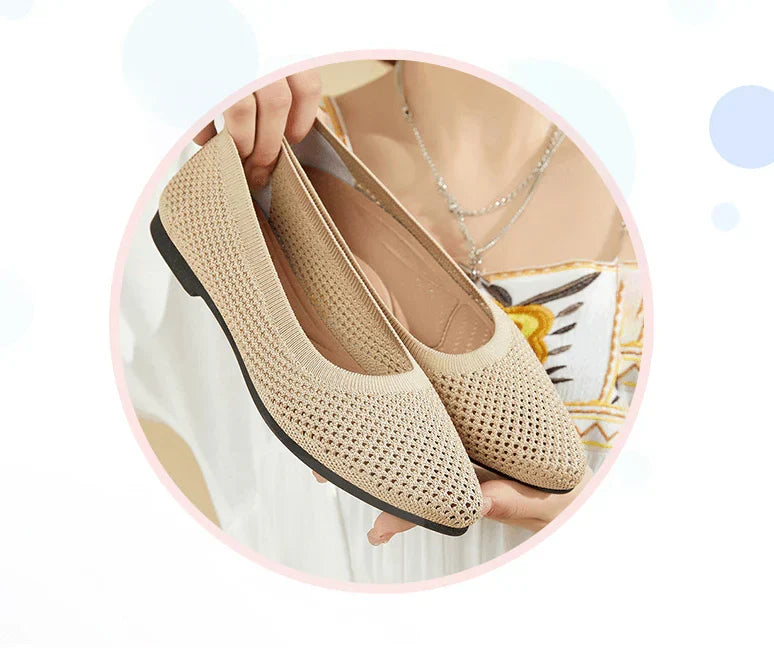 graue orthopädische ballerinas
