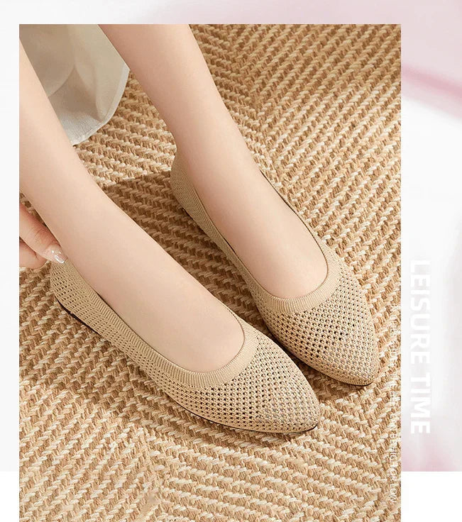 graue orthopädische ballerinas