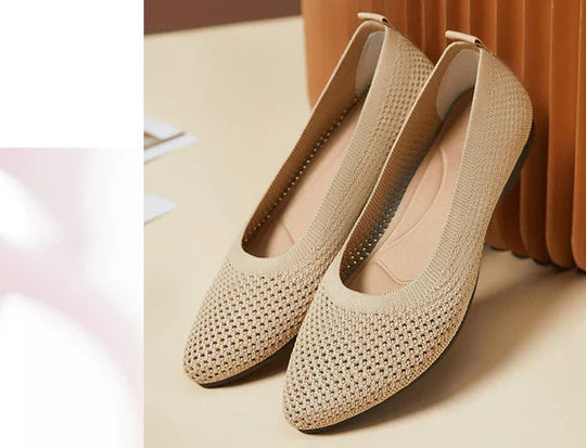 graue orthopädische ballerinas