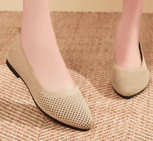 graue orthopädische ballerinas