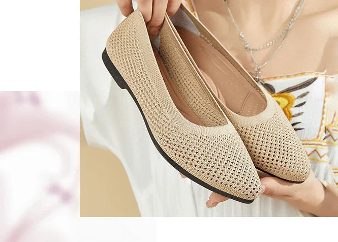 graue orthopädische ballerinas