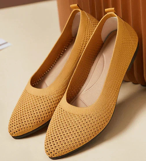 graue orthopädische ballerinas