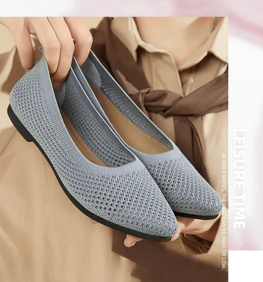graue orthopädische ballerinas