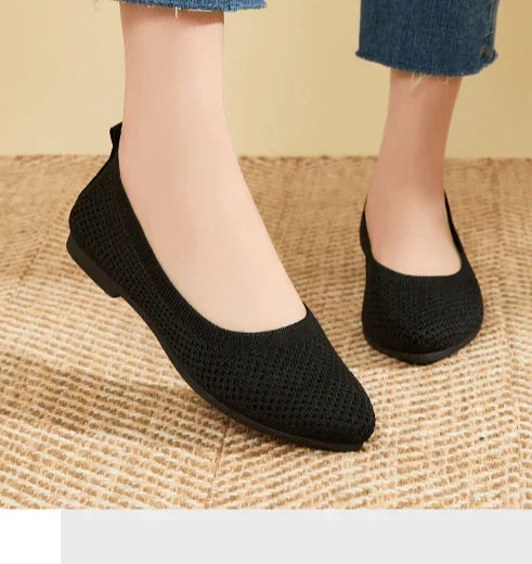 graue orthopädische ballerinas