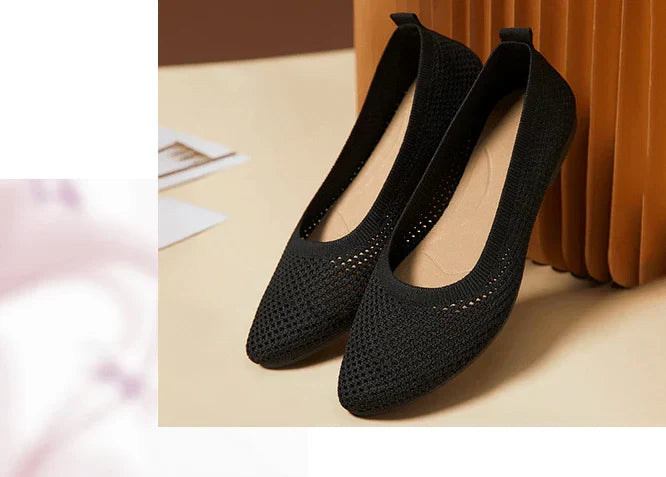 graue orthopädische ballerinas