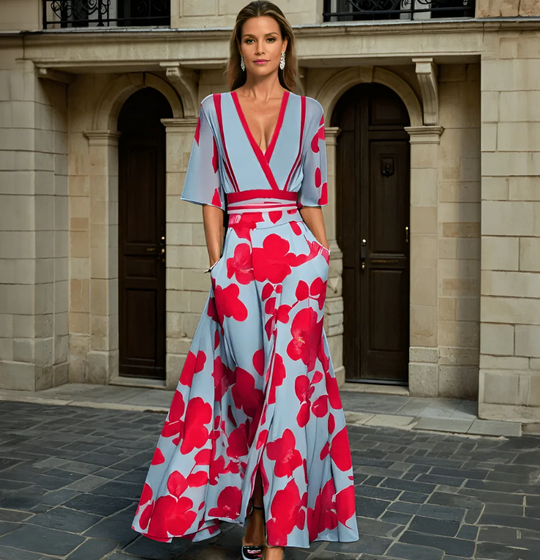 Elegantes Kleid mit Blumenmuster