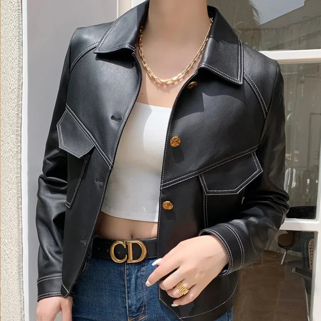 Elegante Lederjacke