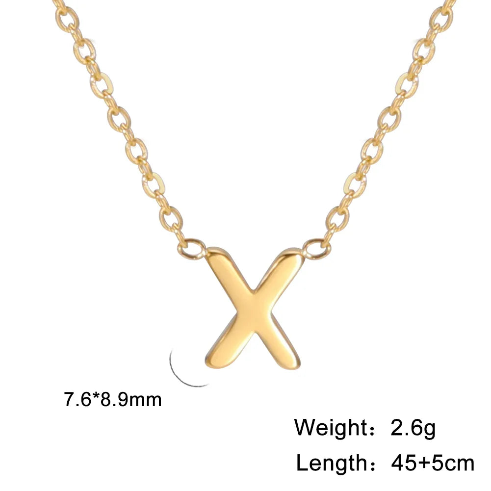 Minimalistische Initialen Halskette – A–Z Alphabet Edelstahl Choker für Frauen Shop Nory