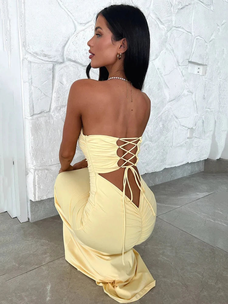Strapless Bodycon Party Kleid