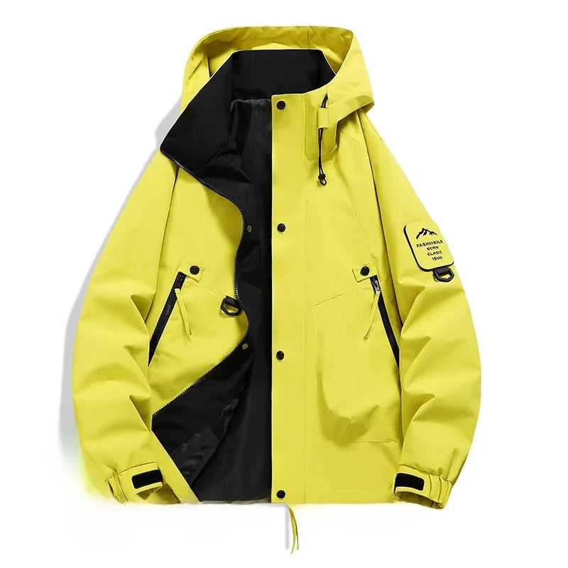 ShopNory Damen Windbreaker Jacke mit Kapuze und Stehkragen