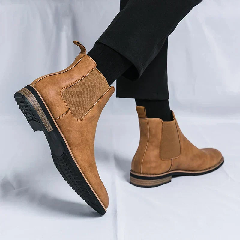 Leder Chelsea Stiefel