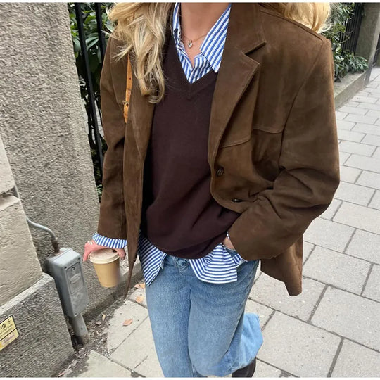 Elegante Wildlederjacke