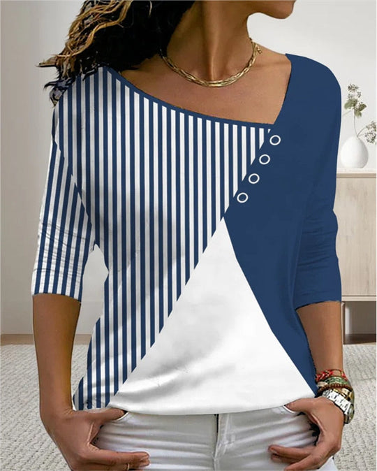 Mirtesshirt V-Ausschnitt T-Shirt für Damen