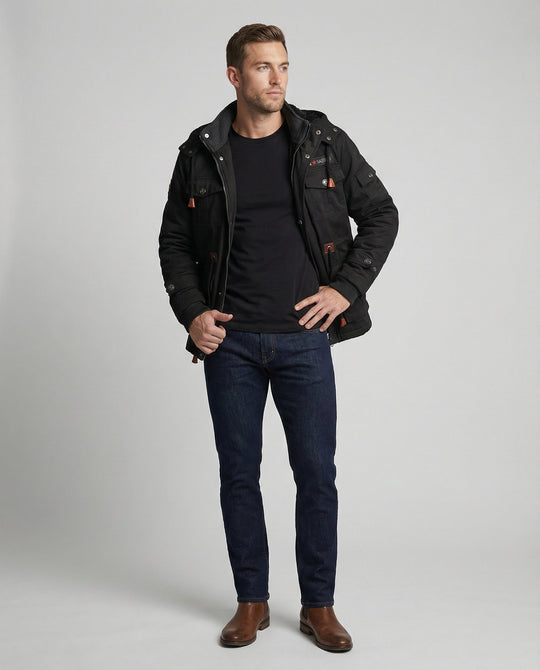 Herren Winterjacke aus Polyester mit Stilvollem Design & Wärmender Fütterung | Shop Nory