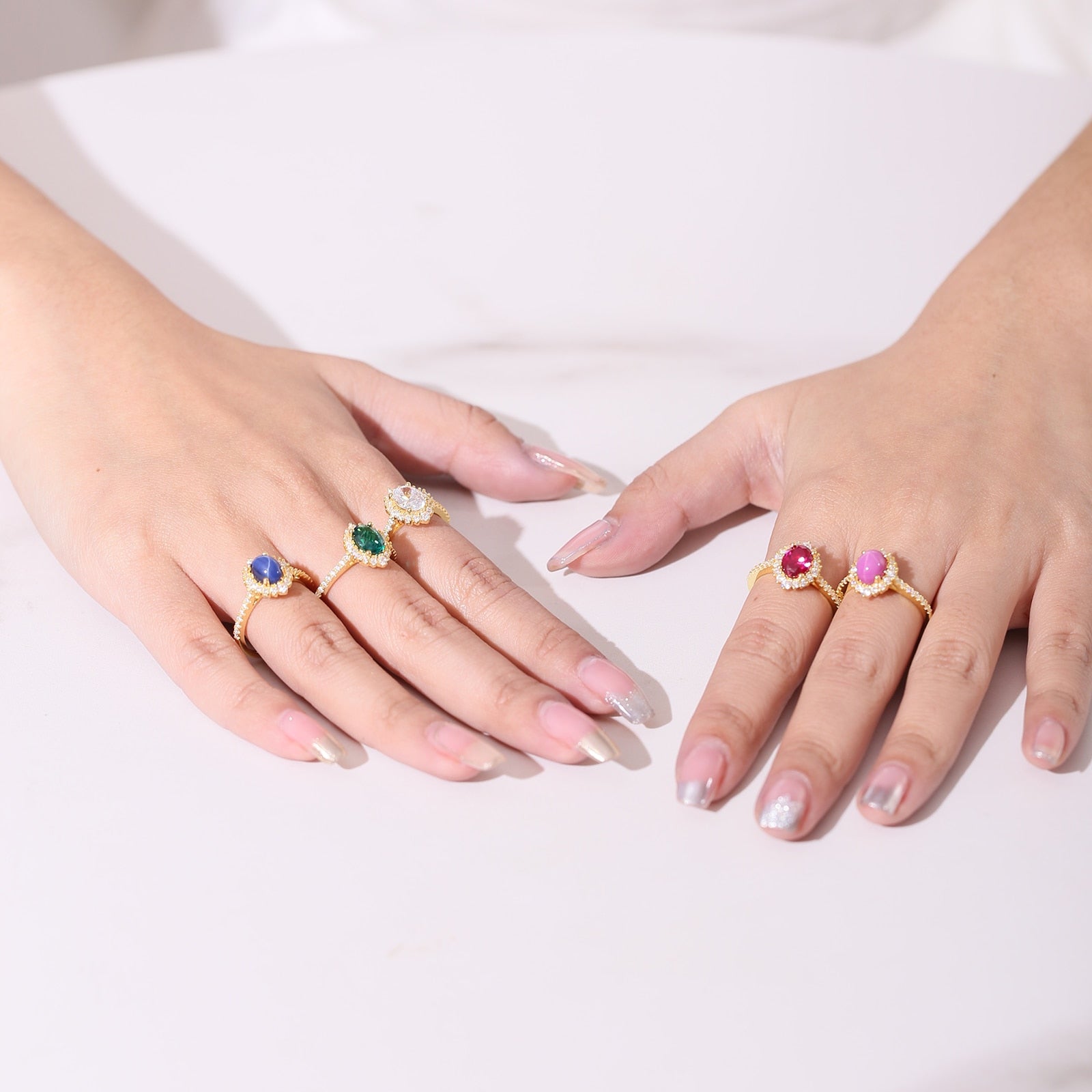 Sternrubinring 14K Gold Prinzessin Diana Replik Verlobungsring | Shop Nory