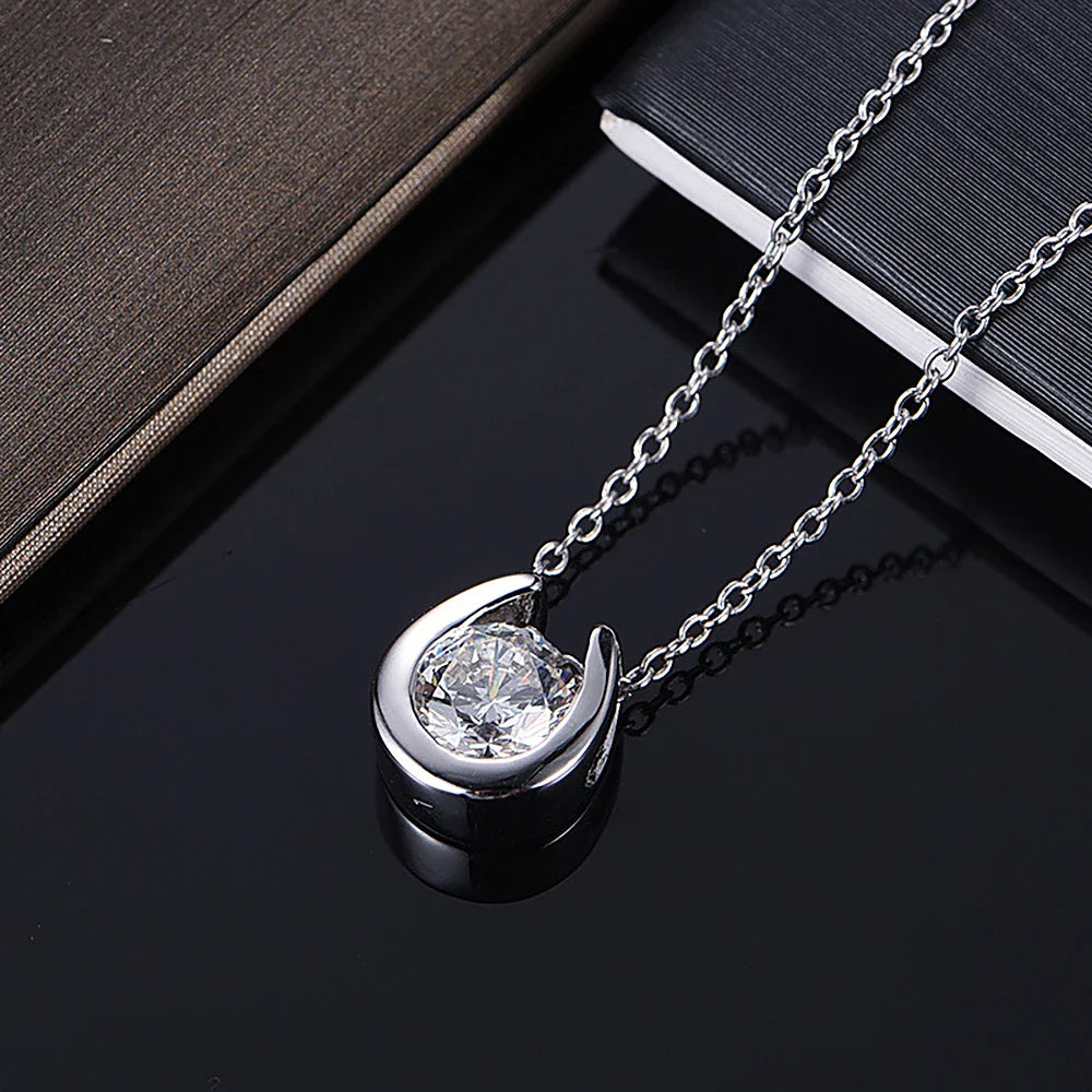 Luxus Moissanite Hufeisen Anhänger Halskette | Shop Nory
