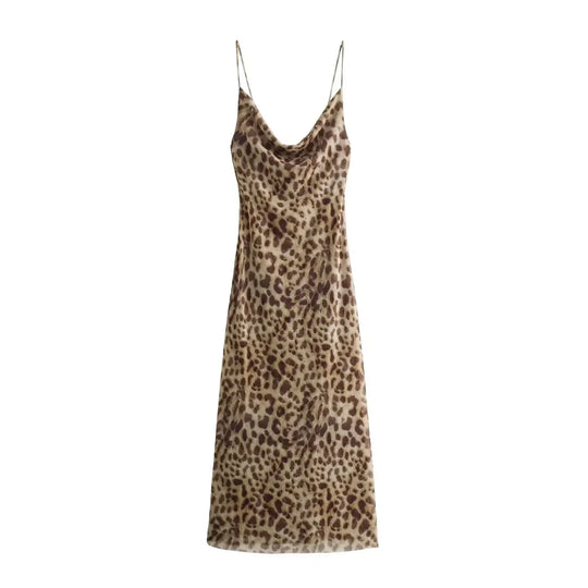 Schicke Kleid mit Leopardenmuster für Damen