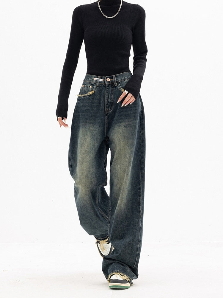 ShopNory - Damen Vintage Baggy Jeans