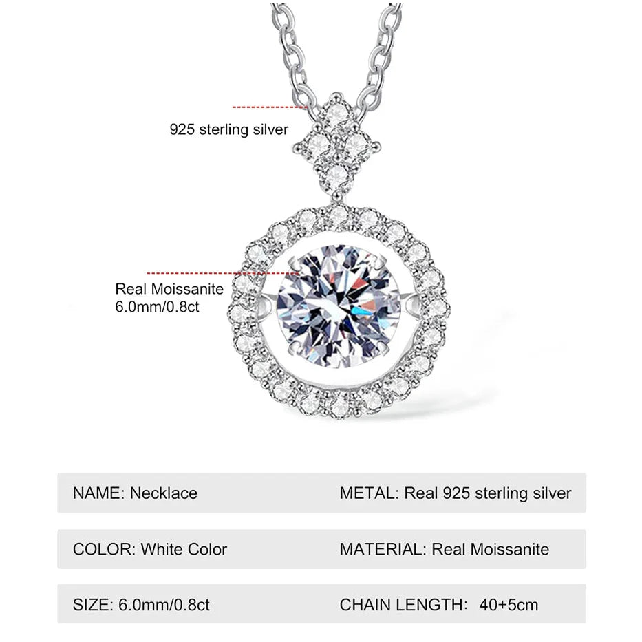 Exquisite Moissanite Krone Halskette - Luxus und Brillanz | Shop Nory