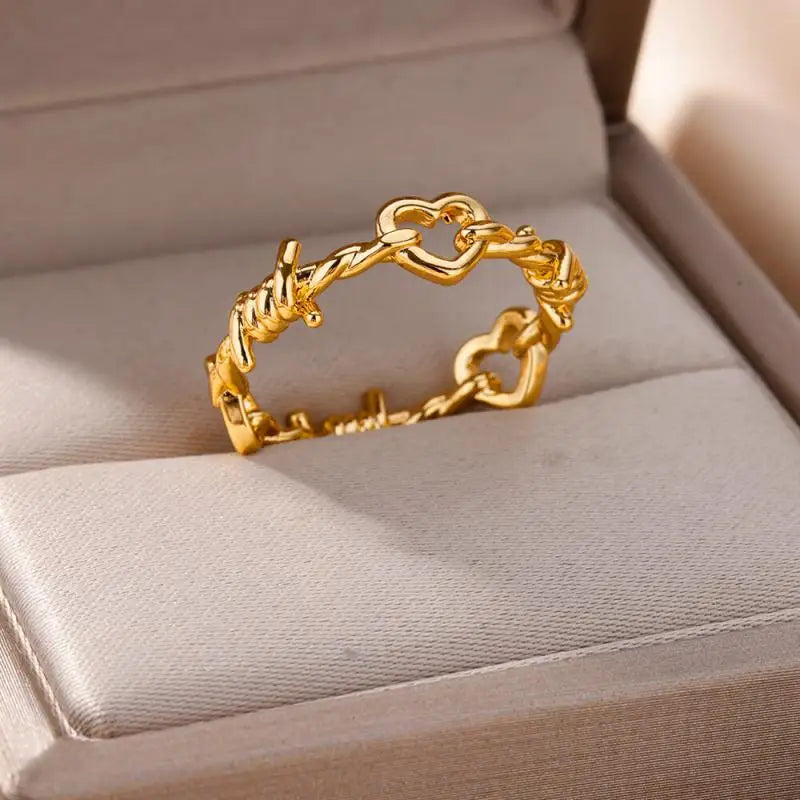 Edelstahl Herzring für Frauen Shop Nory