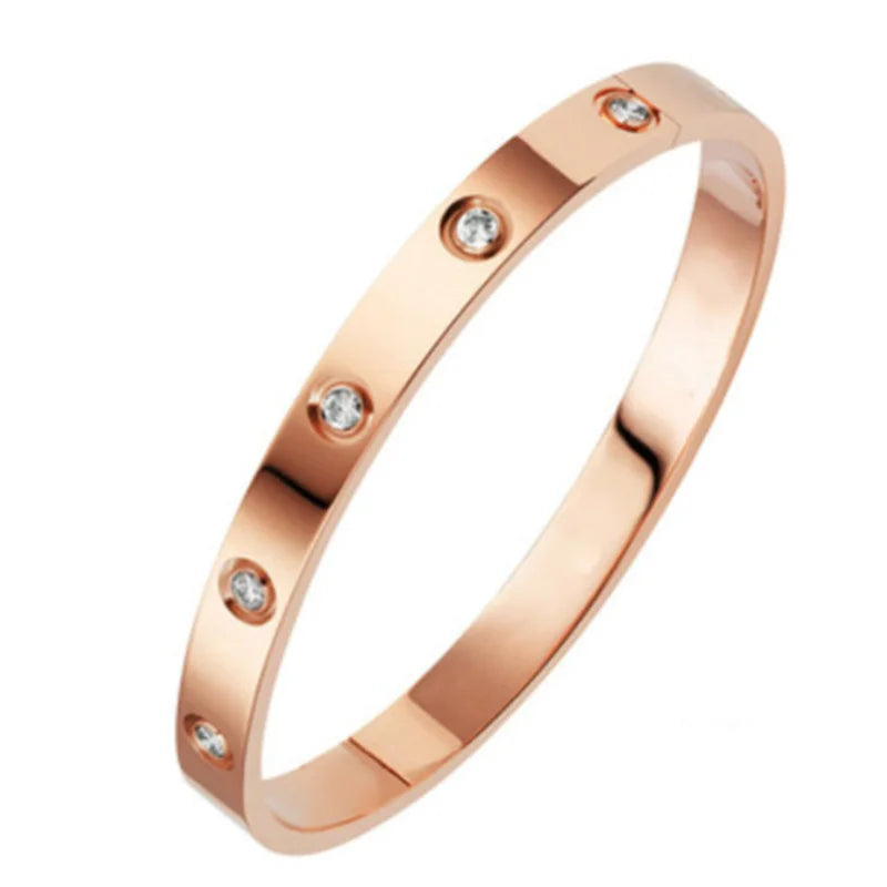 Edelstahl Rhinestonto Bangle-Armband für Frauen Shop Nory