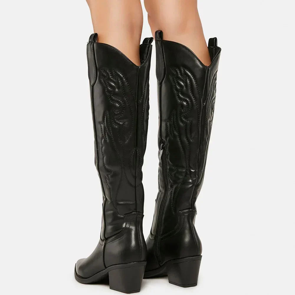 Robuste Cowboystiefel Bis Zum Knie