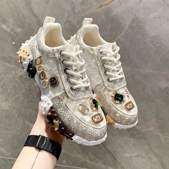 Funkelnde Diamanten Schuhe