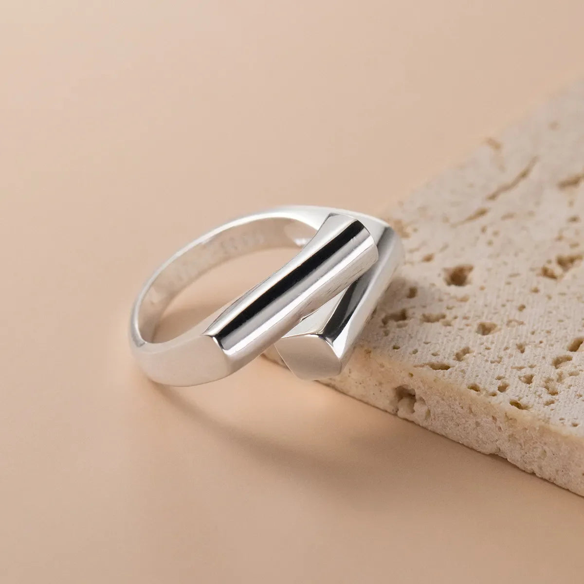 925 Sterling Silber Einzigartige Form Verstellbarer Ring | Shop Nory