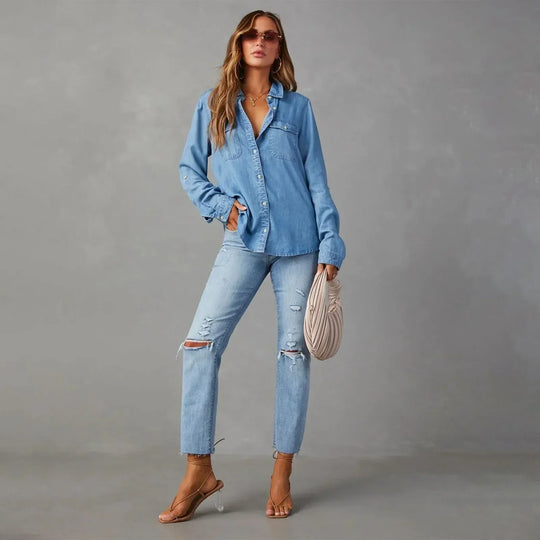 Leichte Denim Hemden