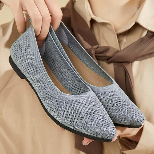 graue orthopädische ballerinas