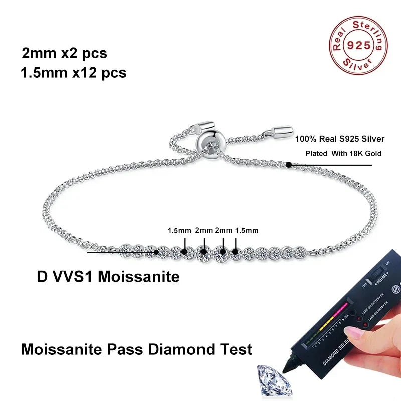 Ivictress Moissanit Elegance Armband - Luxus Glanz für Frauen | Shop Nory