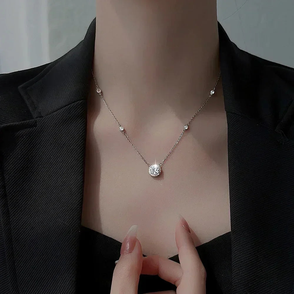 Ivictress Moissanite Halskette: Funkelnde Eleganz aus Sterlingsilber | Shop Nory