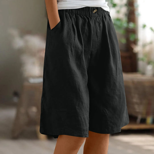 Premium Baumwoll-Leinen Damenhose