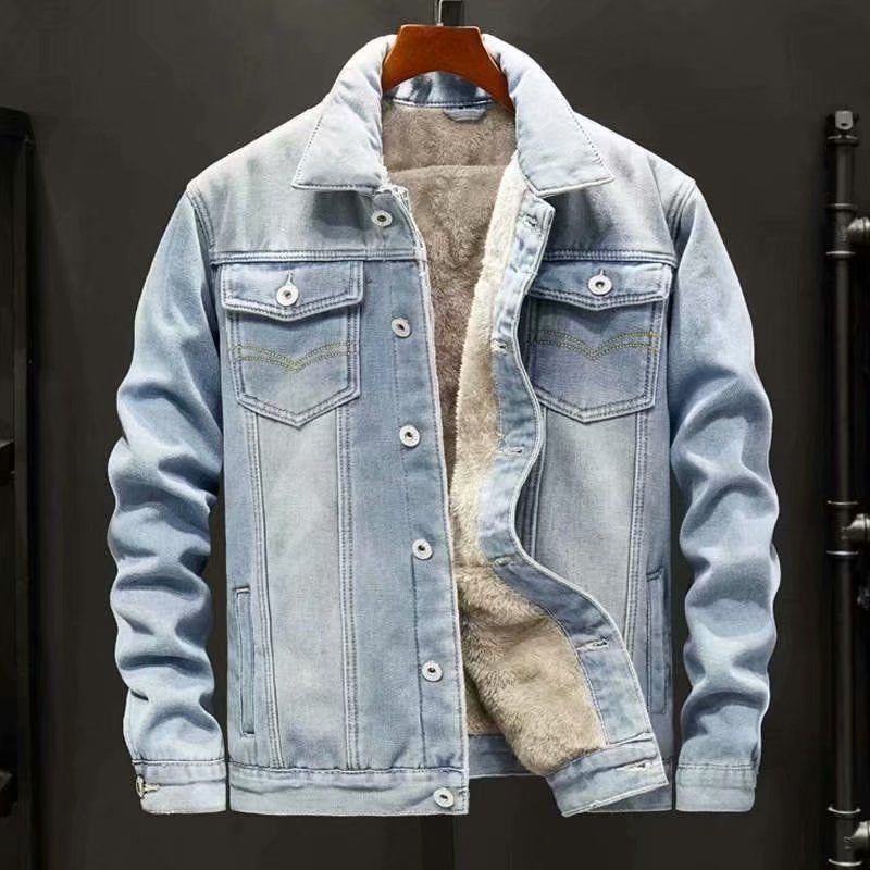 Stilvolle Winter-Jeansjacke für Männer