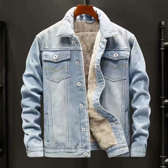 Stilvolle Winter-Jeansjacke für Männer