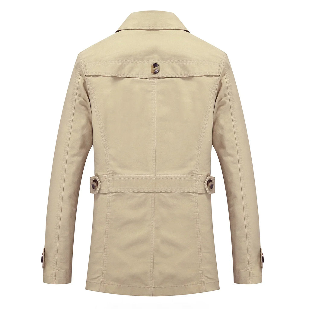 Stylischer langer Herbst-Trenchcoat für Herren