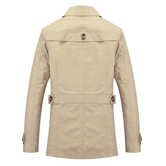 Stylischer langer Herbst-Trenchcoat für Herren