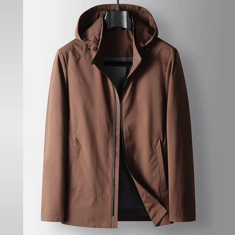 Wasserdichte Herrenjacke mit Kapuze