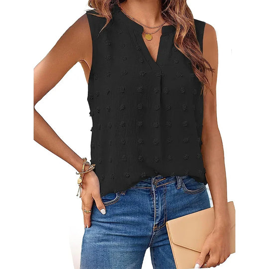 Shopnory | Damen Tops Sommer Tank Top für Frauen Ohne Ärmel Blusen Frühling Korsett V-Ausschnitt Schöne Legere T-Shirts