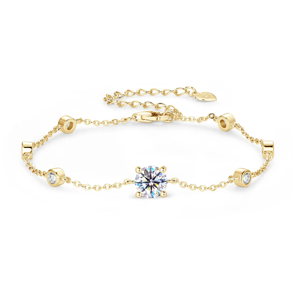 Luminous Eleganz: 1CT Moissanite-Armband aus Sterlingsilber | Shop Nory