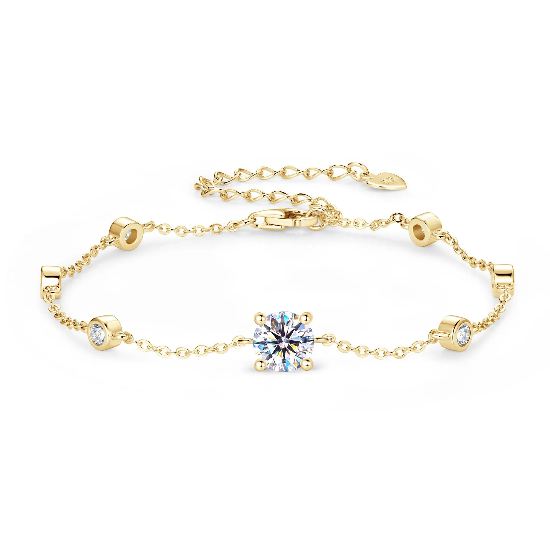 Luminous Eleganz: 1CT Moissanite-Armband aus Sterlingsilber | Shop Nory