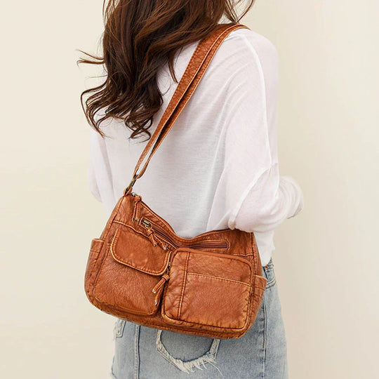 Jahrgang Luxe Schultertasche mit Mehreren Taschen