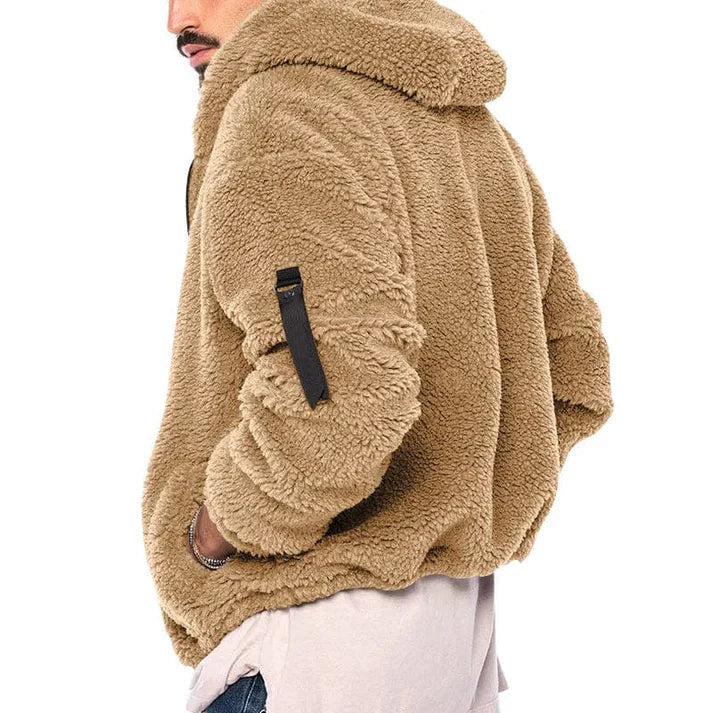 Herren Kapuzen-Fleecejacke