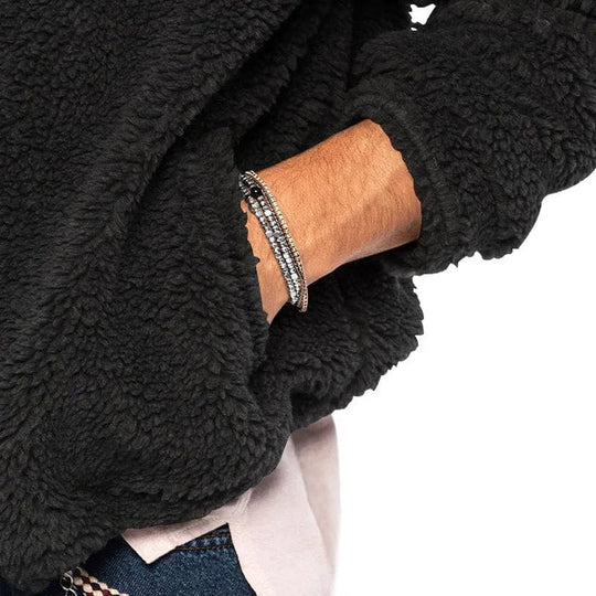 Herren Kapuzen-Fleecejacke