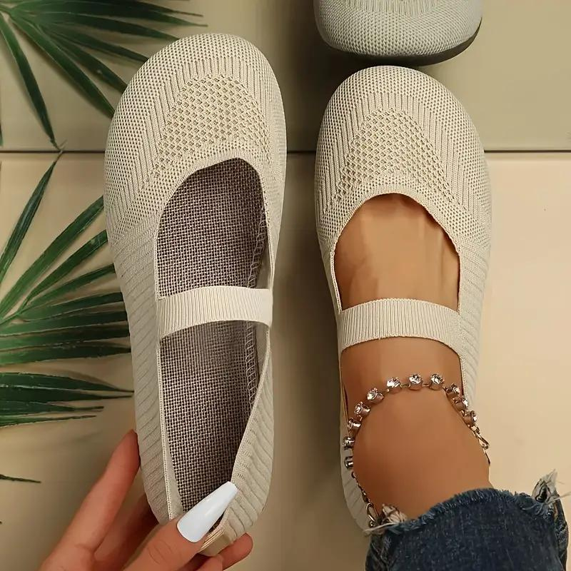 Canvas-Schuhe, Leicht, Slip On, Flats, Sommerschuhe